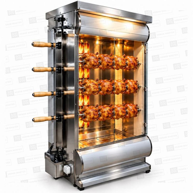 Гриль для кур Kebabmaster КРС-4 (16) (газовый)