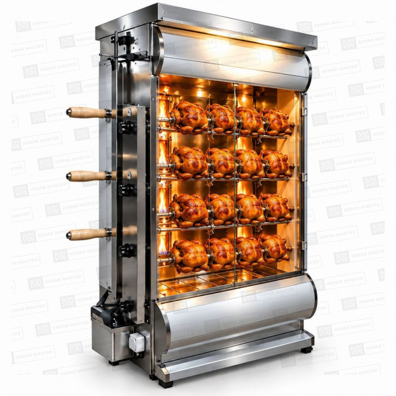 Гриль для кур Kebabmaster КРС-3 (12) (газовый)